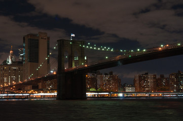 Panorama of New York City by night