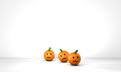 halloween,pumpkins,white,space,background