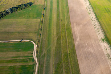 farm field, view from above