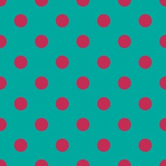 Polka dot seamless pattern. Fashion graphic background design. Modern stylish abstract texture. Colorful template for prints, textiles, wrapping, wallpaper, decor, website, etc. Vector illustration.
