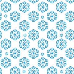 Snowflake seamless pattern. Fashion graphic background design. Modern stylish abstract texture. Colorful template for prints, textiles, wrapping, wallpaper, website. Vector illustration.