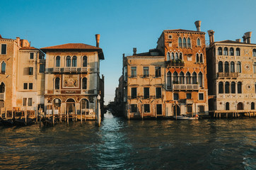 Venice houses by the river