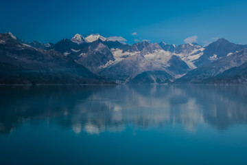 Fototapeta na wymiar Mountain and glacier view in the Alaska Inside Passage