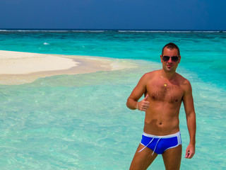 Sexy Italian Man on the Beach