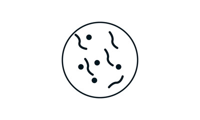 Petri dish icon for biological studies