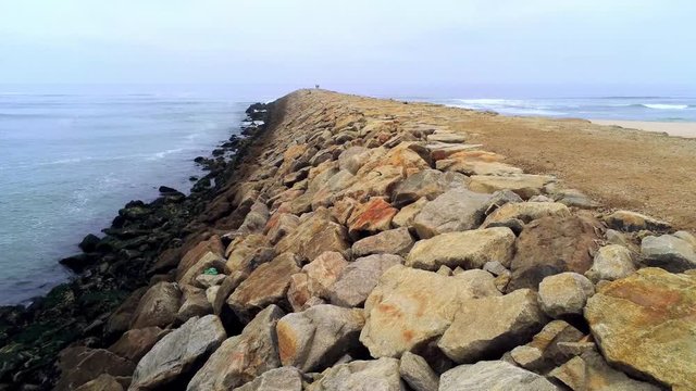Flight over the beaches of Cortegaca and Es Moritz in Portugal - videoclip
