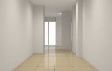 empty pavilion, interior visualization, 3D illustration