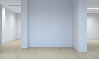 empty pavilion, interior visualization, 3D illustration