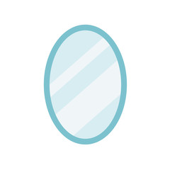Mirror icon in flat style