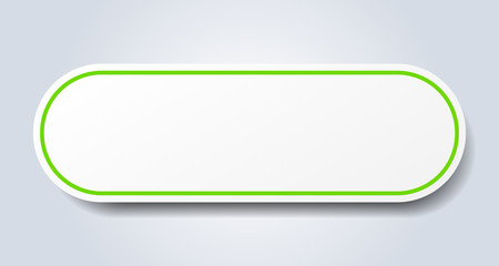 blank sign. blank rounded green sticker. blank