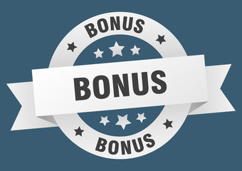bonus ribbon. bonus round white sign. bonus