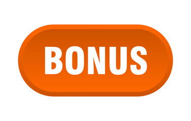 bonus button. bonus rounded orange sign. bonus