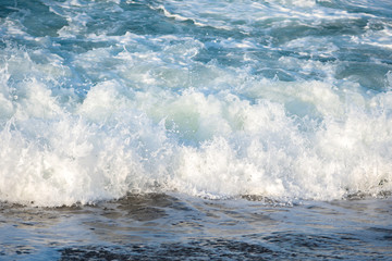 Crashing sea waves in the stormy sea of Sinemorets