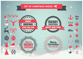 christmas Retro Vector for banner