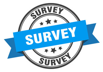 Fototapeta premium survey label. survey blue band sign. survey