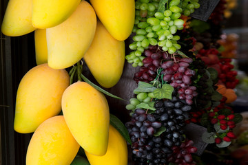 Assortment of fruits plastic