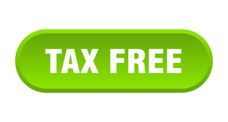 tax free button. tax free rounded green sign. tax free