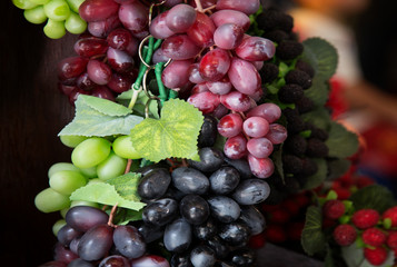Assortment of fruits plastic