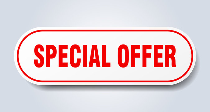 special offer sign. special offer rounded red sticker. special offer