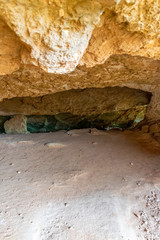 Cyclops Cave on the Mediterranean coast. Cyprus.