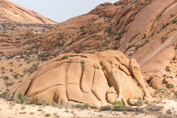Interesting rock formation next to Spitzkoppe, Erongo, Namibia, Africa