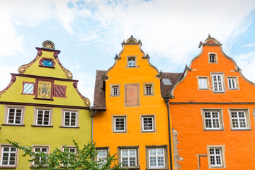 Fototapeta premium Colorful gable houses in Schwabisch Hall, Germany