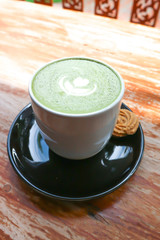 green tea or matcha green tea, matcha latte