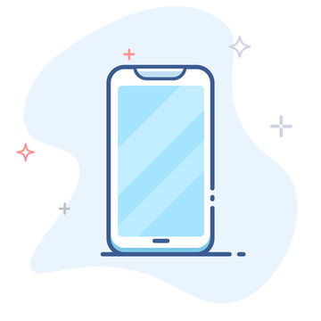 recommend clip art: Mobile phone line icon. Smartphone symbol outline vector.