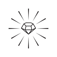 Diamond precious gem graphic deisgn template vector