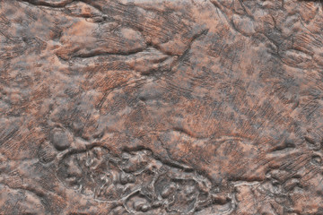 3D illustration. Oxidized material - environmental impact, metallic pattern