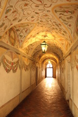 colourful painted corridor