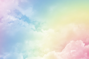 Cloud background with a pastel colour