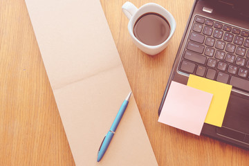 note paper with vintage colour style