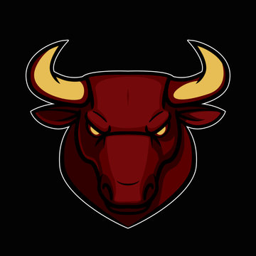 bull head vector logo, head logo