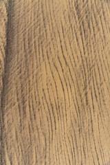 Interesting textured patterns formed in the low tide zone of fine sand in two colors: ordinary golden and black lava