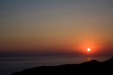 sunrise -sunset in the Aegean sea