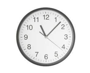 Round clock isolated on white background