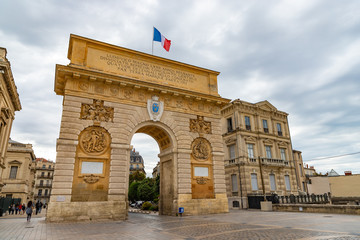Arc de Triomphe, Montpellier, France. Built in 1692 by Charles-Augustin Daviler to the glory of Louis XIV