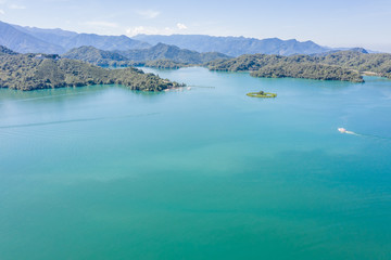 Obraz premium aerial view of famous Sun Moon Lake landscape