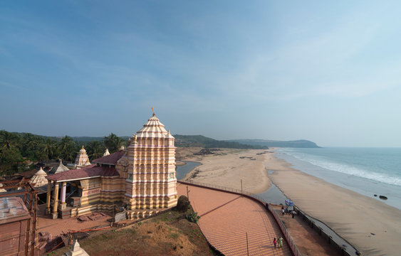 Kunkeshwar temple at  Beach  in Sindhudurga,Maharashtra,India,Asia