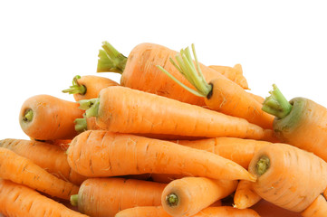 Carrot isolated on white with room for text