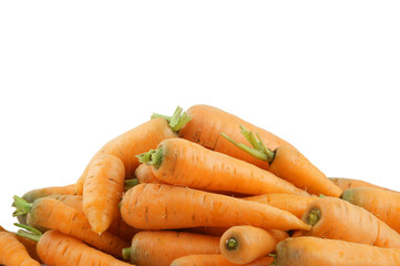 Carrot isolated on white with room for text