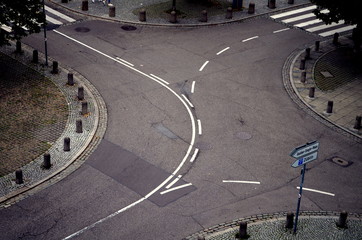 Stra&szlig;enkreuzung in Stuttgart