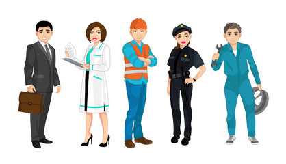 Set of people related to the different professions