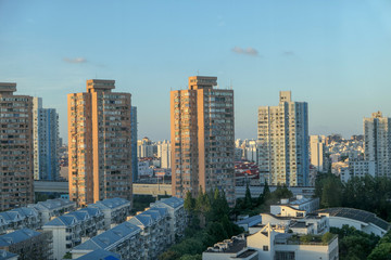 Obraz premium city at sunset