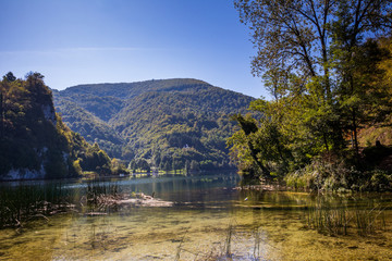 Fototapeta na wymiar Pliva lakes near the Jajce town in Bosnia and Herzegovina