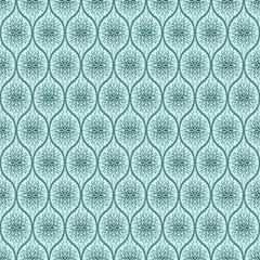 Floral ombre burst geometric ogee pattern