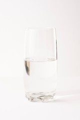 Glass half empty or glass half full. Psychology or motivational concept