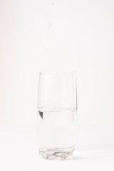 Glass half empty or glass half full. Psychology or motivational concept
