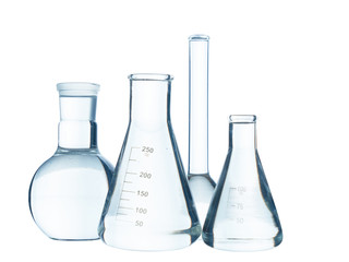 The glass bulb. Chemical flask. Chemical vessels. Glassware.